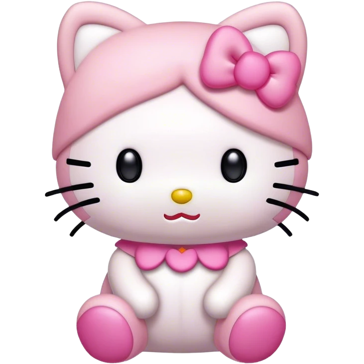 cute pink kawaii plush hello kitty emoji