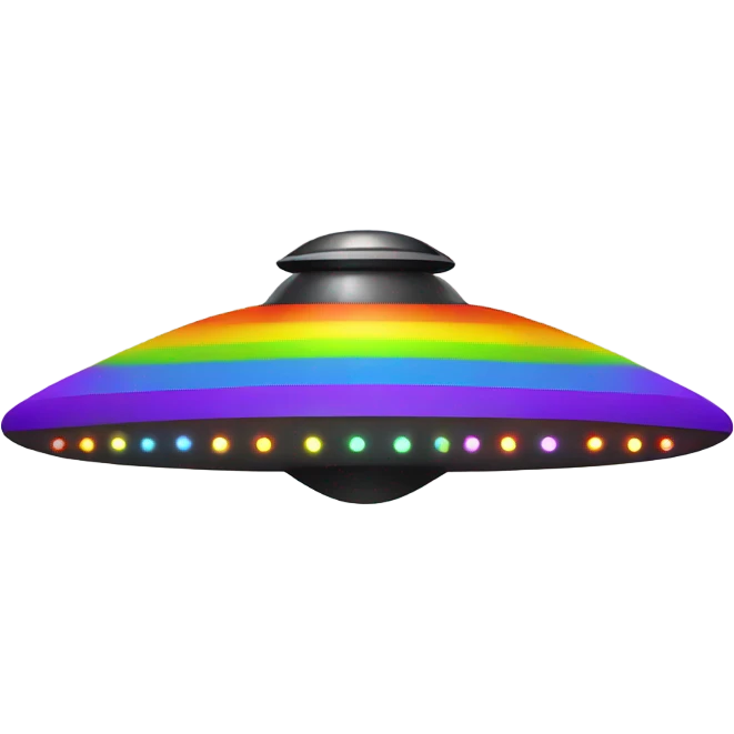 Rainbow ufo emoji