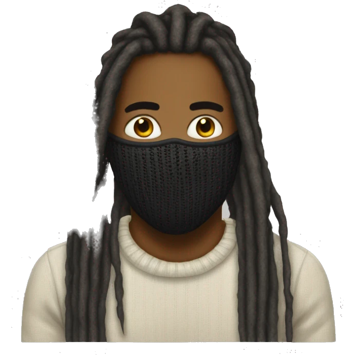 Portrait Ski mask dreadlocks emoji
