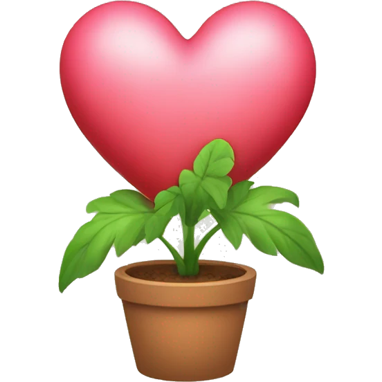 a heart plant emoji