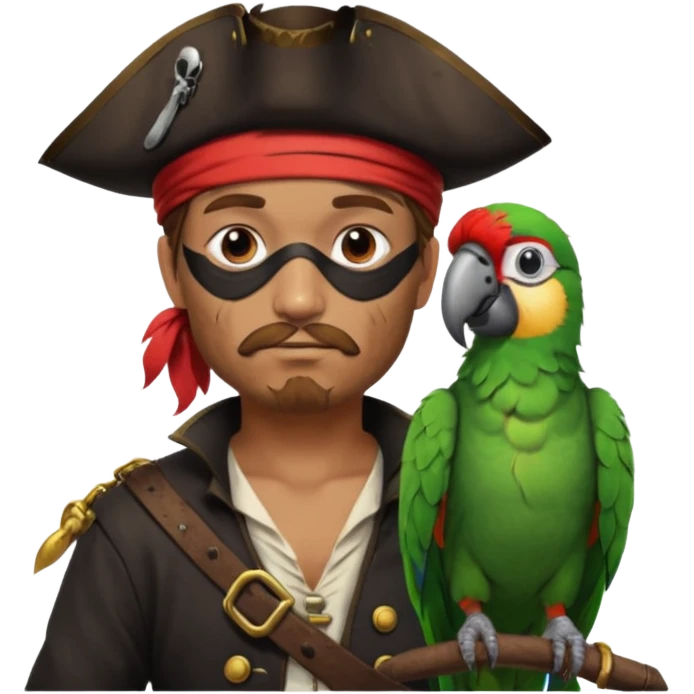 pirate and parrot emoji