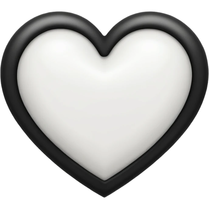  black and white heart emoji