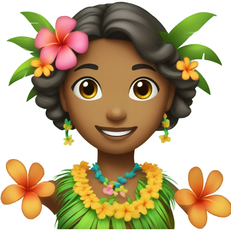 Girl hula dance emoji