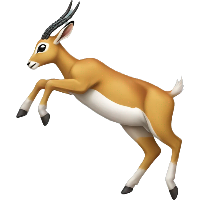 Springbok jumping side view emoji