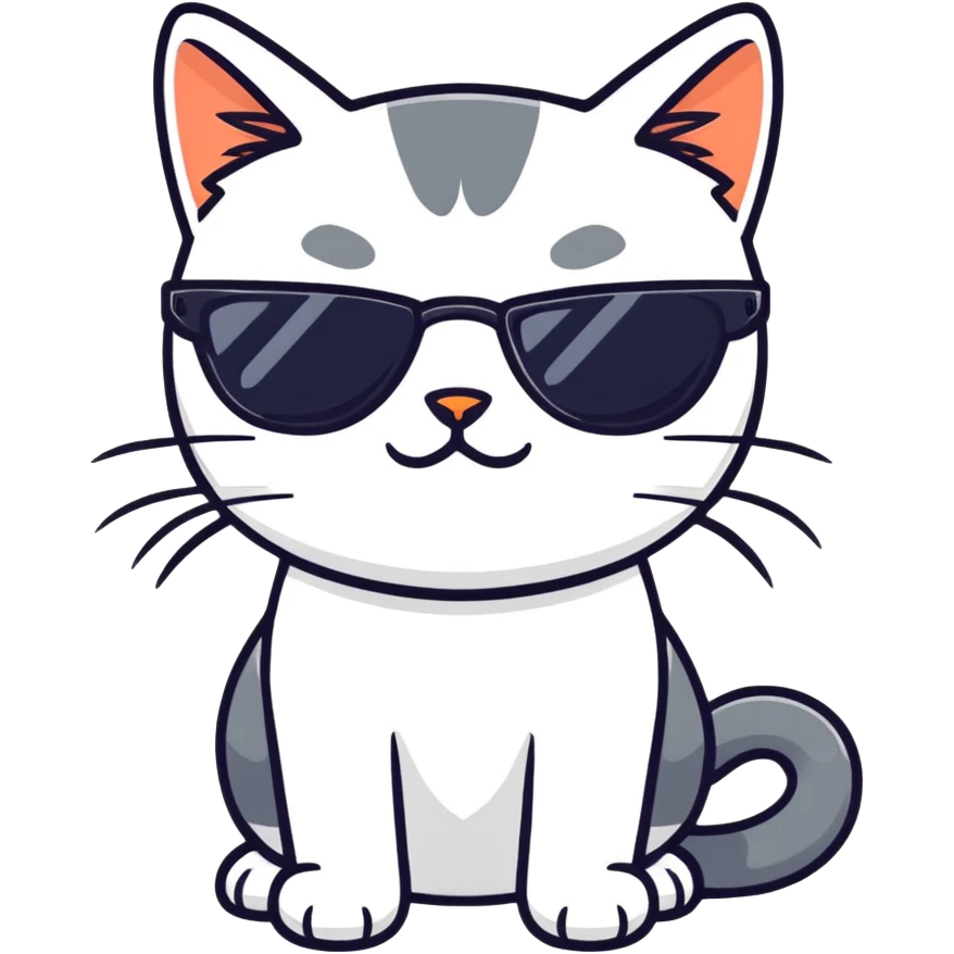 Cat with sunglasses emoji