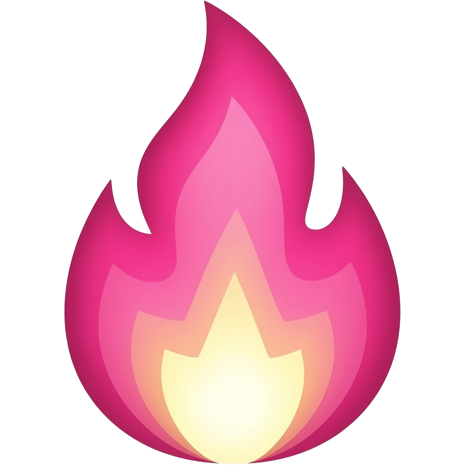match pink flame emoji