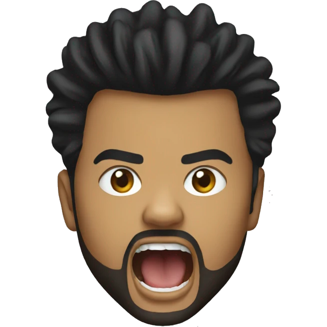 The Weeknd yelling  emoji