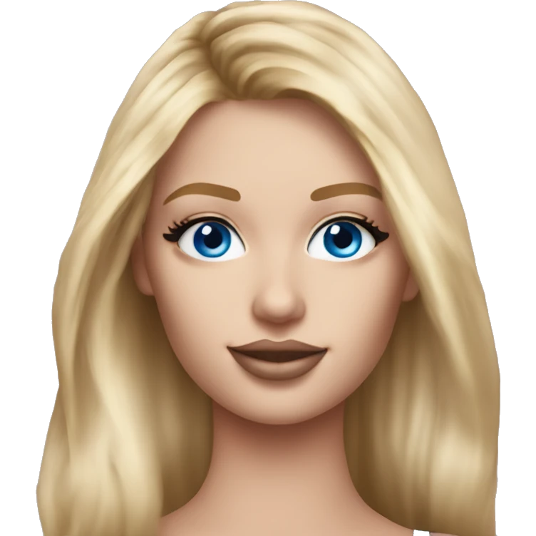 Realistic victoria secret model blonde blue eyes  emoji