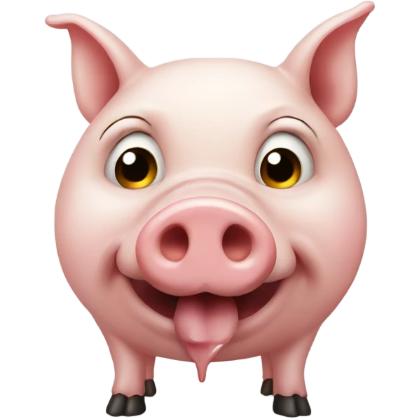 Pig snorting drop  emoji