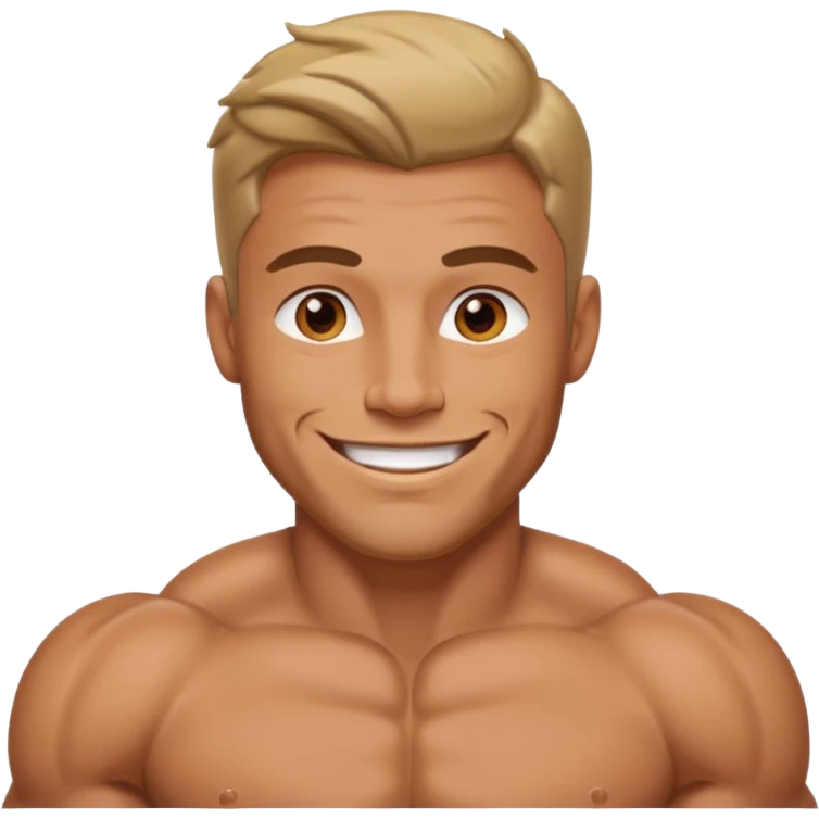 A handsome man with muscles emoji