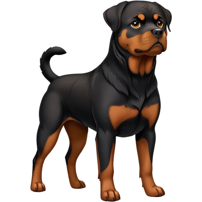 Black and brown Rottweiler dog  emoji