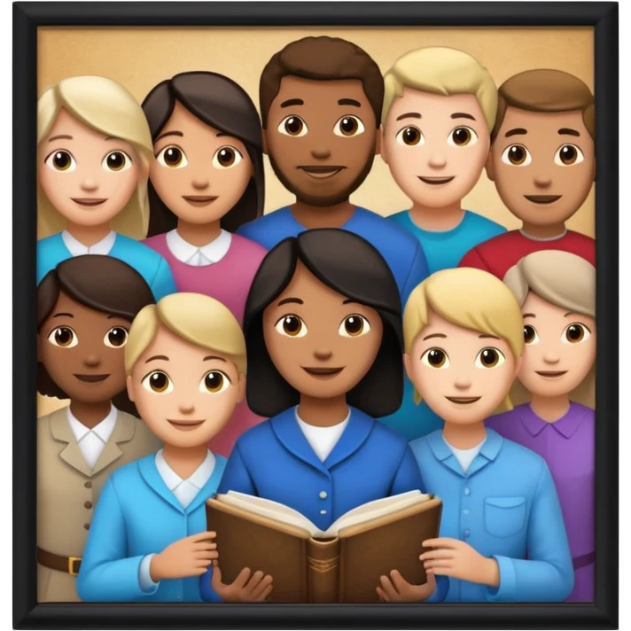 bible showing equality for all races and genders with different races around ut emoji