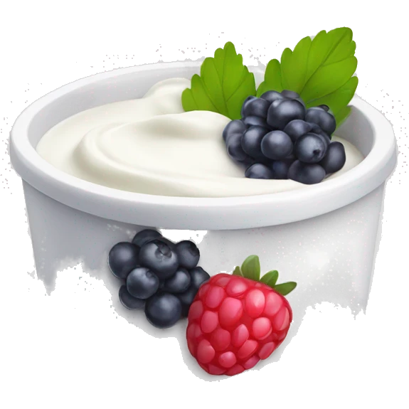 yogurt with berries emoji