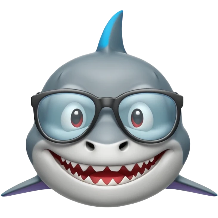 Squalo con occhiali emoji
