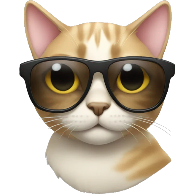 Cat with sunglasses emoji