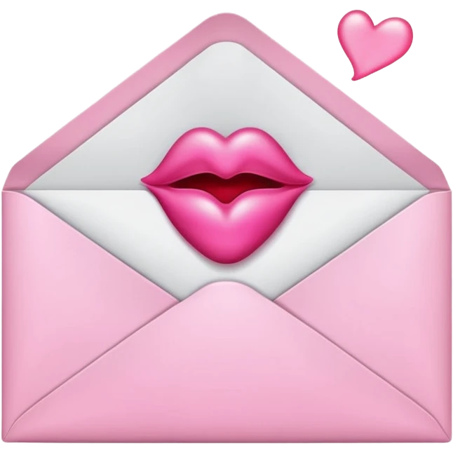 💌 envelope sealed with a  pink kiss, glowing slightly. Obsession, desire, femininity. emoji