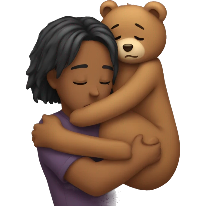 The star crying and hugging the bear emoji