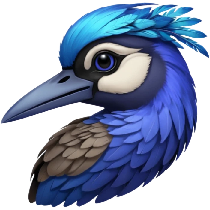 Blue Sicklebill headshot emoji