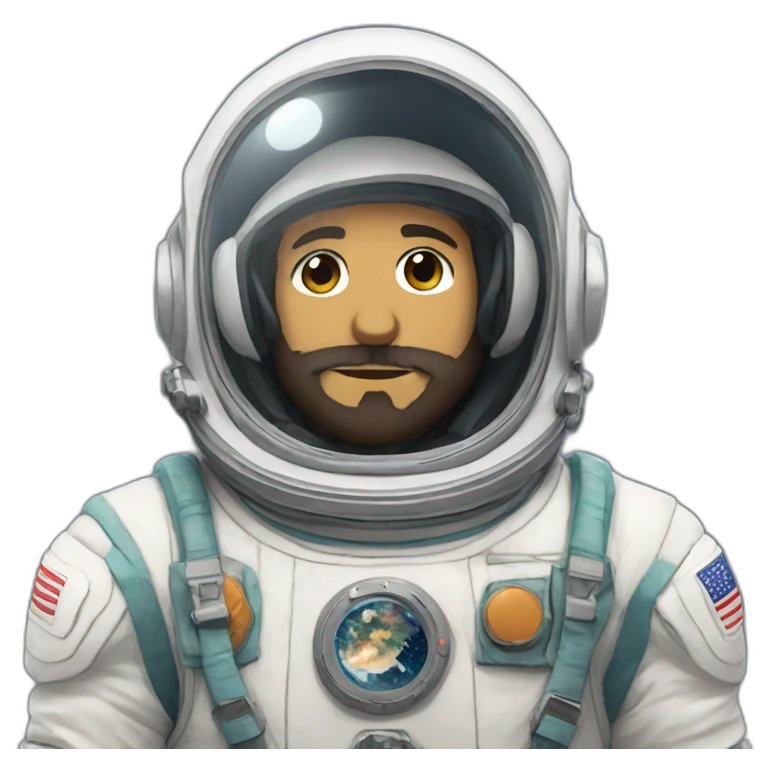 astronaut anime beard man emoji