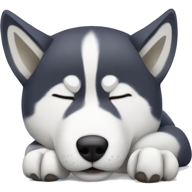 Husky sleeping emoji