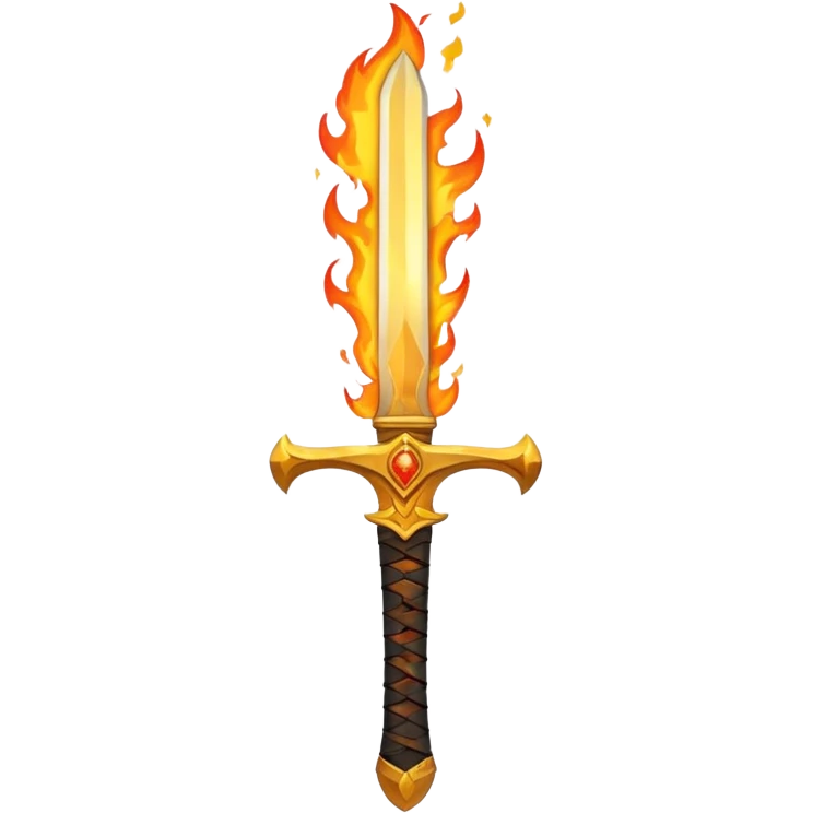 sword on fire crossed emoji