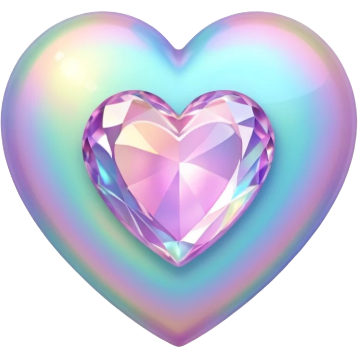 pastel heart with a pastel gemstone pattern emoji