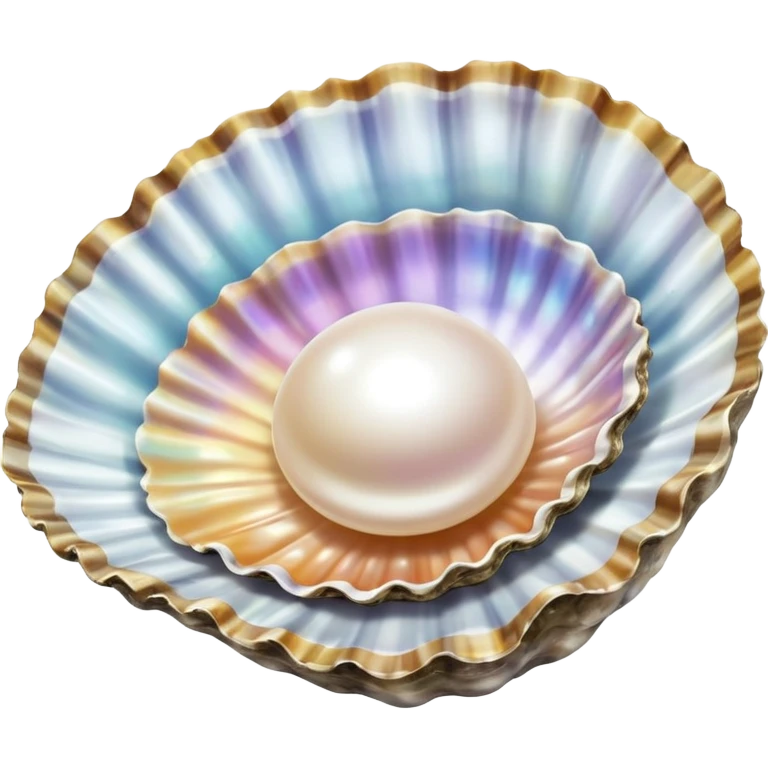 open oyster shell with a shiny pearl emoji