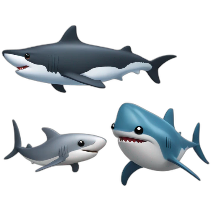 Une fusion entre un pingouin et un requin emoji