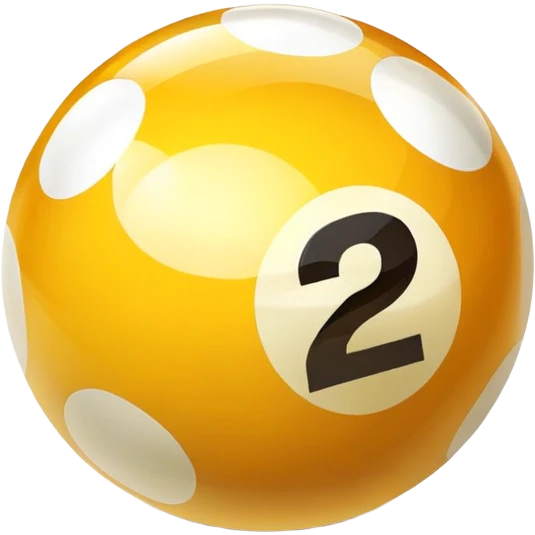 golden billiard ball with the number 23 in a pixelated style emoji