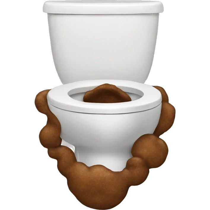 Poop in a toilet emoji