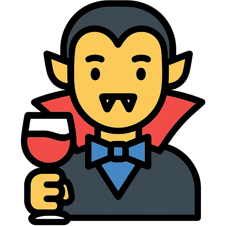 вампир с бокалом emoji