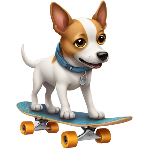 Dog on a skateboard  emoji