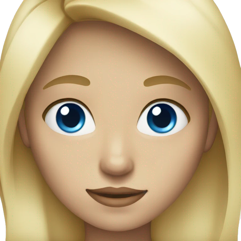 Blonde with blue eyes emoji