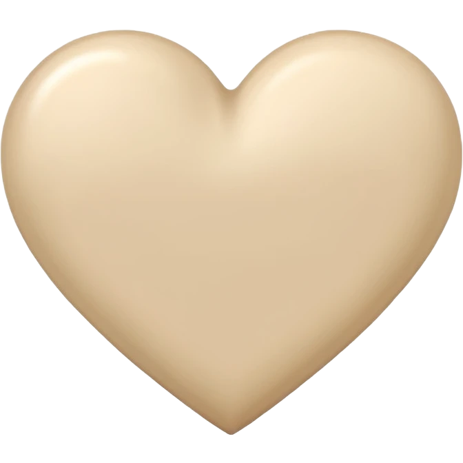 Pale beige love emoji