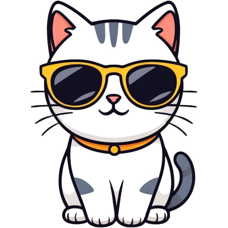 Cat with sunglasses emoji