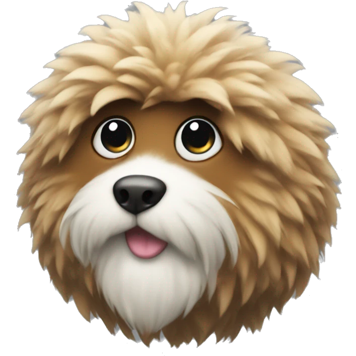 fluffy animal, beard,  emoji