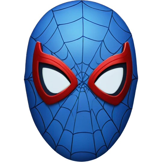 Blue Spider-Man mask emoji