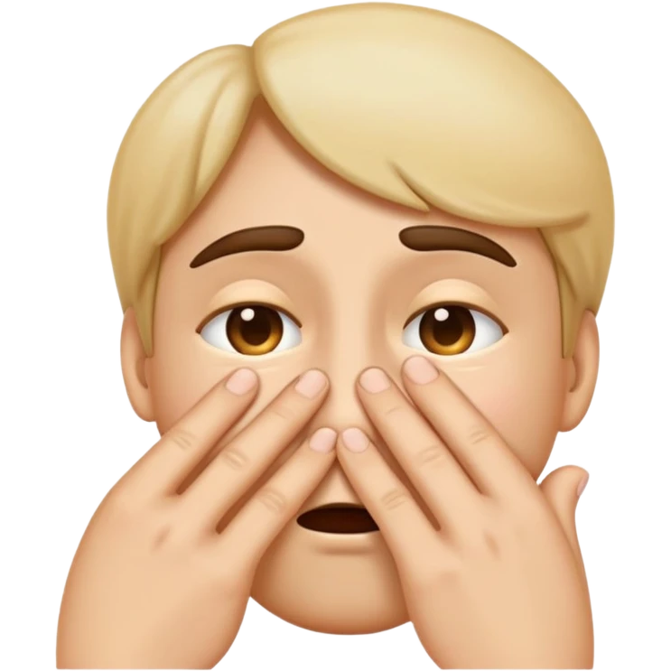 emoji where the hand is pinching the bridge of the nose, eyes squinting shut, and there’s a big sigh energy. emoji