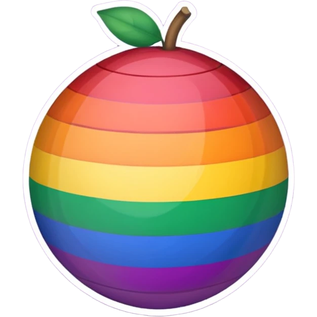 bola lgbtq+ roxo e branco emoji