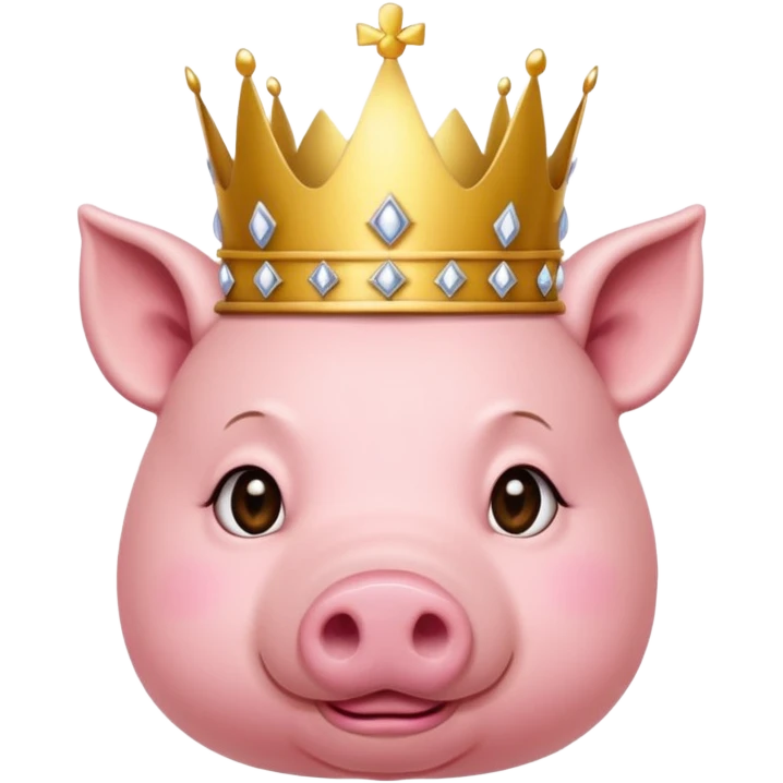 Royal pig wearing a crown emoji