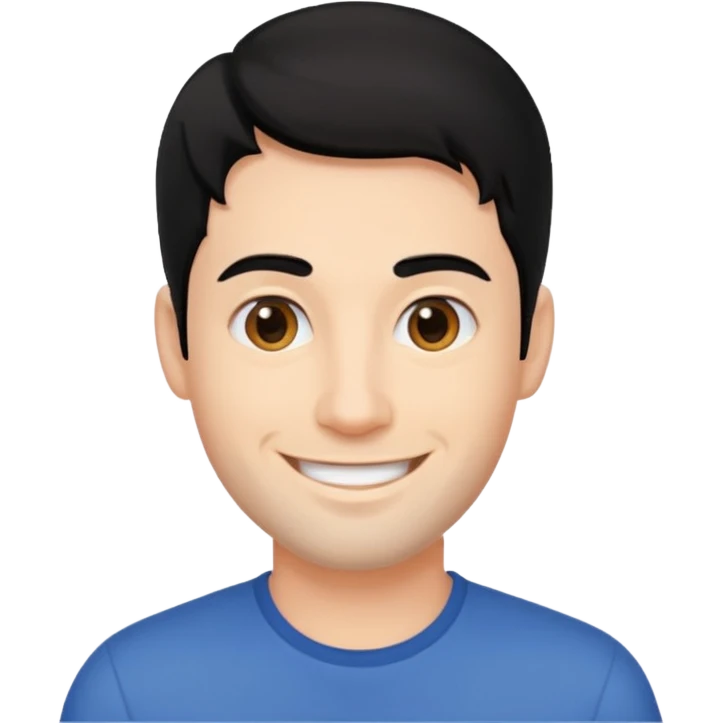 beyaz tenli siyah saçlı 35 yaş erkek emoji