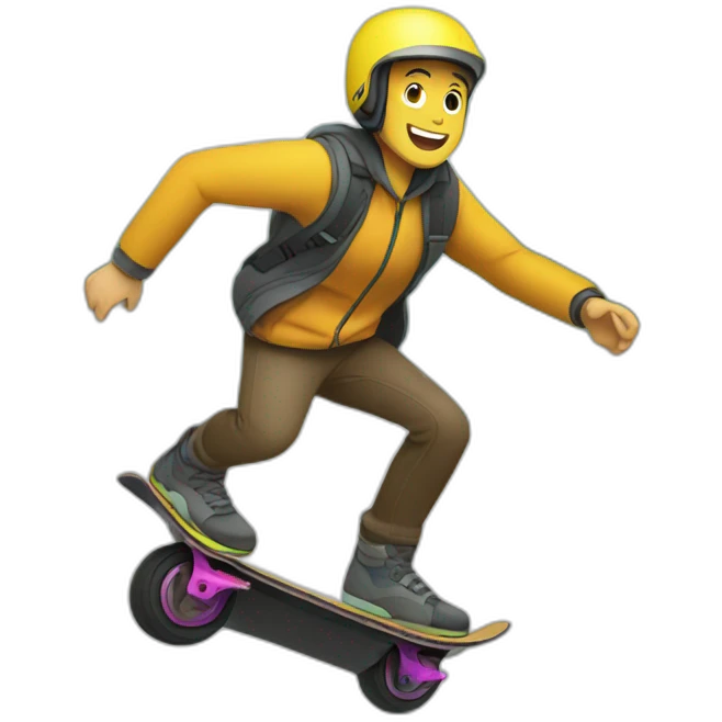 Onewheel rider emoji