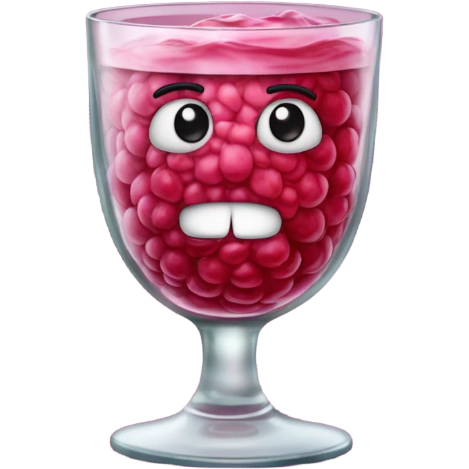 Himbeeren Creme im Glas emoji
