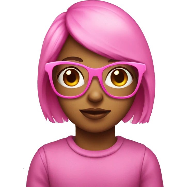 chick with pink glasses emoji