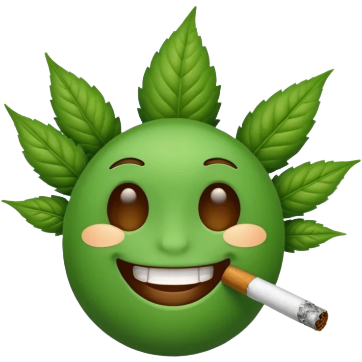 Emoji smoking weed emoji