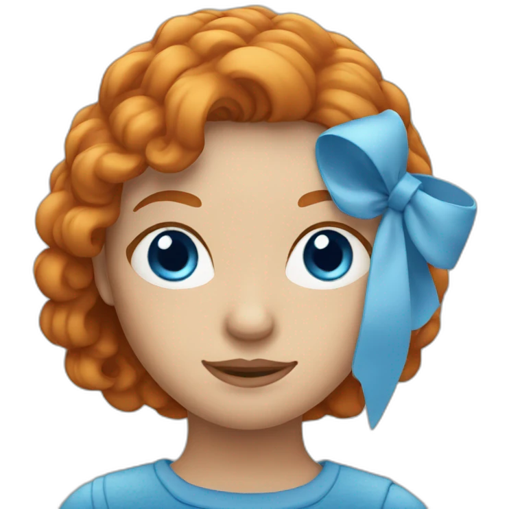 Ginger hair and blue eye woman in Canada  emoji