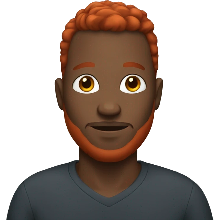 Black man with red hair and red beard emoji