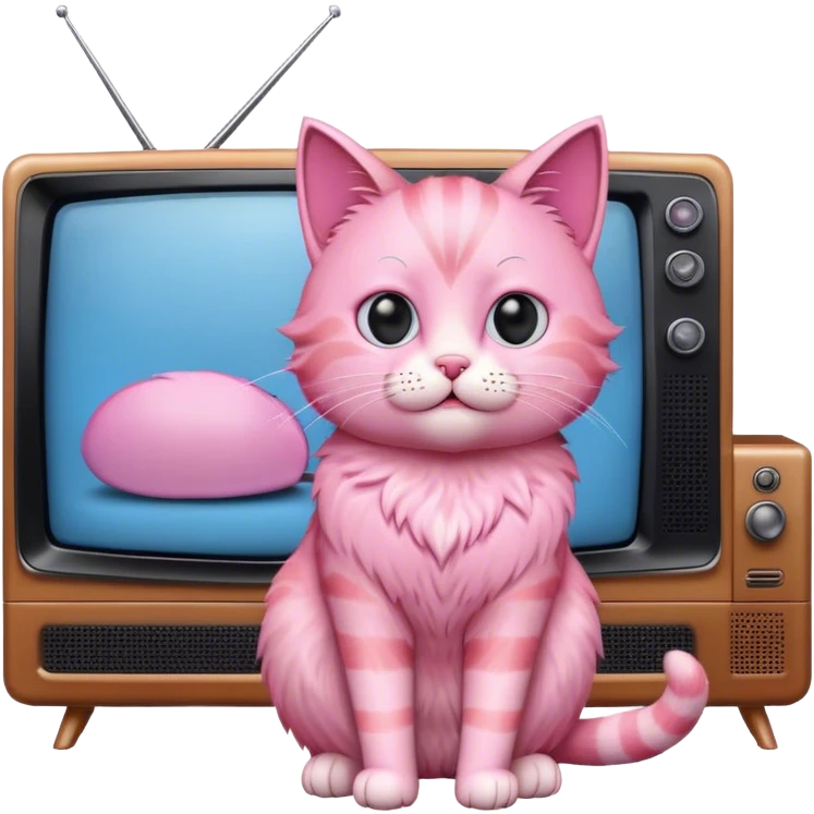  cat pink tv emoji