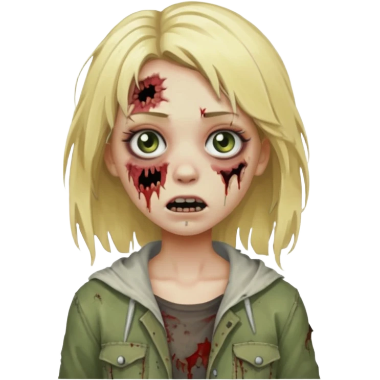 girl zombie with blonde hair emoji