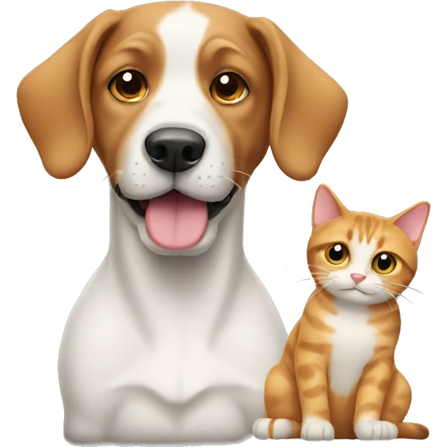 Dog with cat emoji